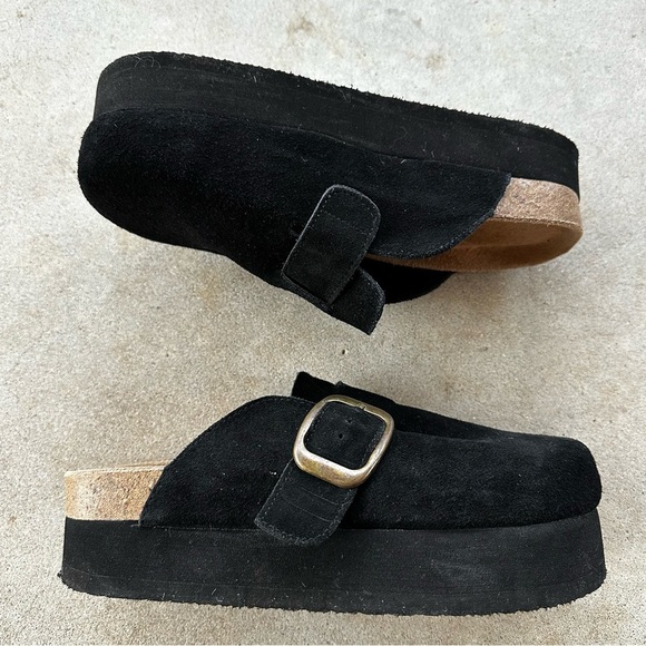 Cushionaire Granola 2 Suede Black Platform Clog Women’s Size 9 W - Picture 3 of 13